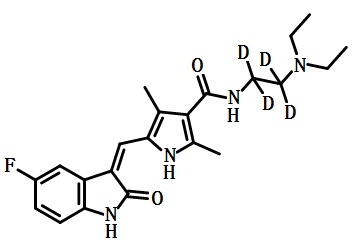 Sunitinib的結構式